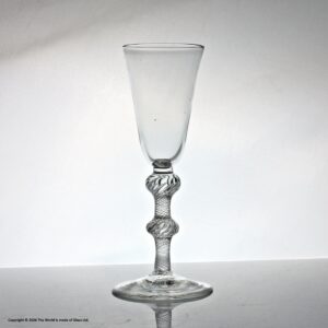 Georgian multi spiral air twist ale glass