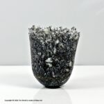 Alison Lowry (British, b.1976) small studio paté de verre "Snowflake" glass vase