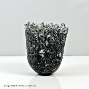 Alison Lowry (British, b.1976) small studio paté de verre "Snowflake" glass vase
