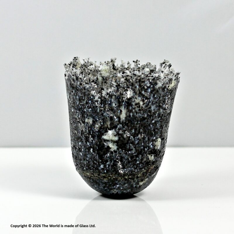 Alison Lowry (British, b.1976) small studio paté de verre "Snowflake" glass vase