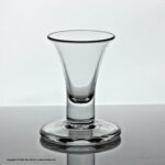 Georgian plain stem firing glass, trumpet bowl