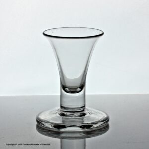 Georgian plain stem firing glass, trumpet bowl