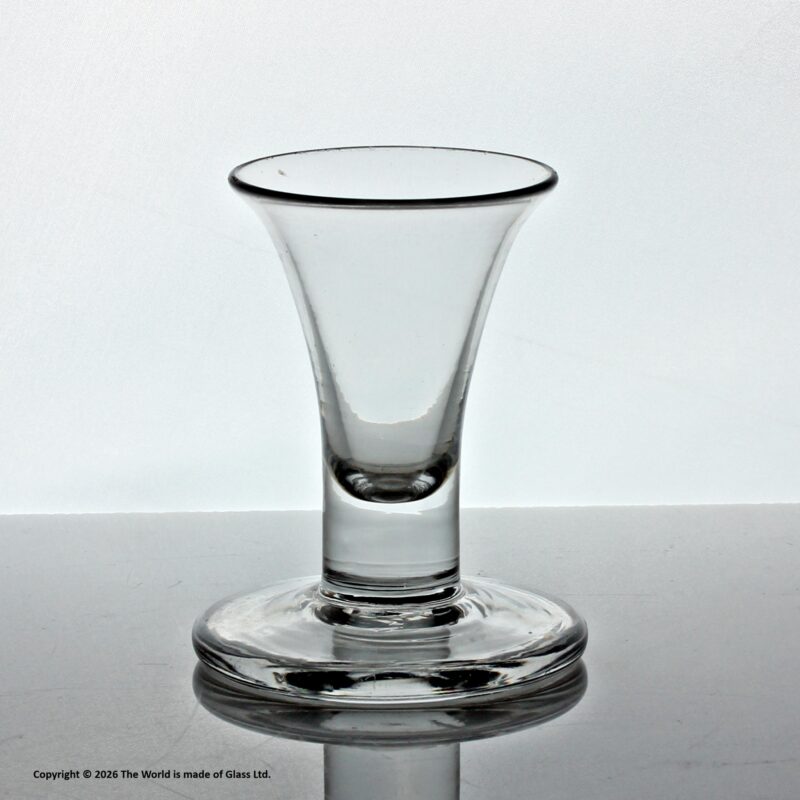 Georgian plain stem firing glass, trumpet bowl