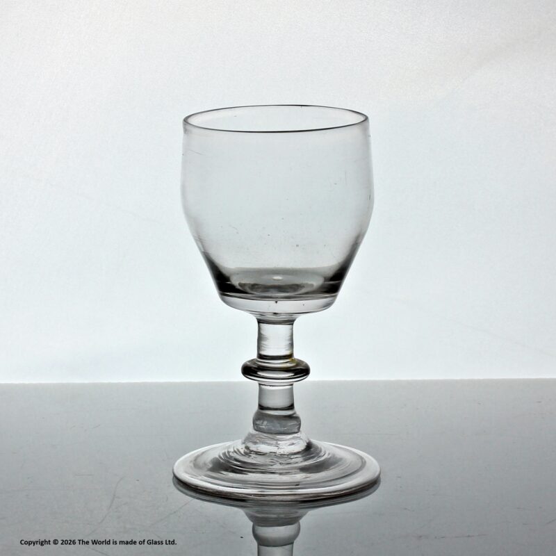 Georgian barrel bowl dram or gin glass