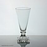 Georgian plain bowl dwarf ale glass, lemon squeezer foot
