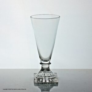 Georgian plain bowl dwarf ale glass, lemon squeezer foot