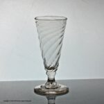 Georgian wrythen moulded dwarf ale glass