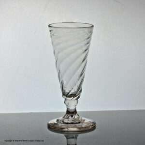 Georgian wrythen moulded dwarf ale glass