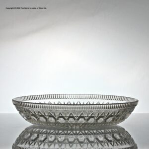 Late Georgian/William IV, cut-glass oval dish
