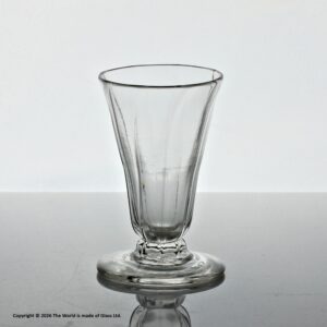 Georgian English, small wrythen panel-moulded jelly glass