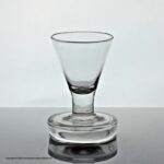 Georgian flange footed firing glass