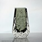 Geoffrey Baxter for Whitefriars Textured range Coffin vase, Pewter