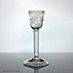 Georgian Jacobite plain stem wine glass