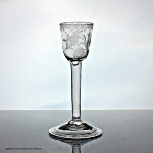 Georgian Jacobite plain stem wine glass