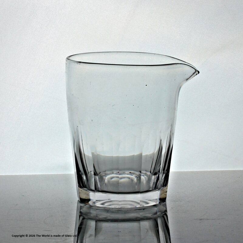 Georgian English mouth-blown cut glass pouring tumbler