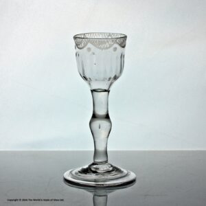 Georgian balustroid stem wine glass