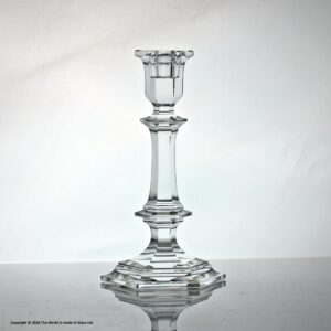Baccarat Harcourt pattern lead crystal candlestick, 20 cm high