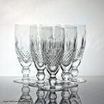 Set of six Waterford Crystal Colleen pattern champagne flutes