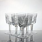 Set of six Waterford Crystal Clare pattern port glasses