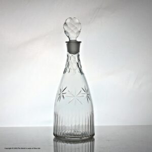 Georgian star-engraved small taper spirit decanter