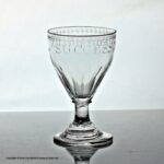 Victorian small engraved ovoid dram glass, "Success to Silver Dale"