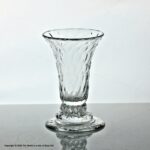 Georgian bell bowl jelly glass moulded with nipt diamond waies