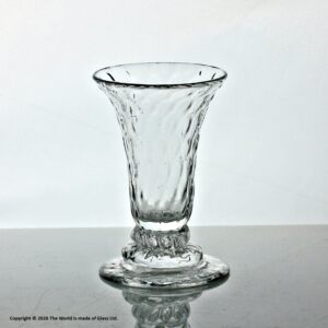 Georgian bell bowl jelly glass moulded with nipt diamond waies