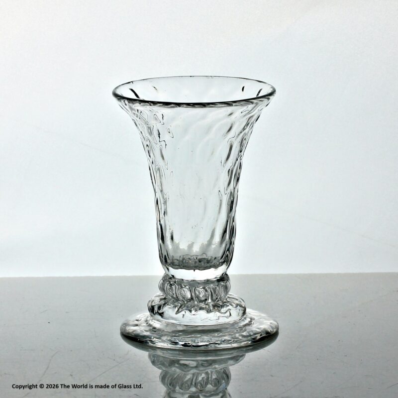 Georgian bell bowl jelly glass moulded with nipt diamond waies