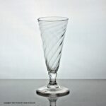 Georgian wrythen-moulded dwarf ale glass