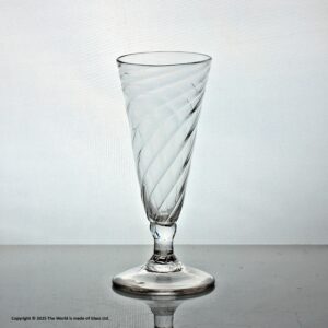 Georgian wrythen-moulded dwarf ale glass