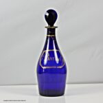 Georgian Bristol blue Brandy decanter and stopper