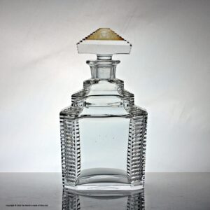 Early 20th century Art Deco heavily cut decanter