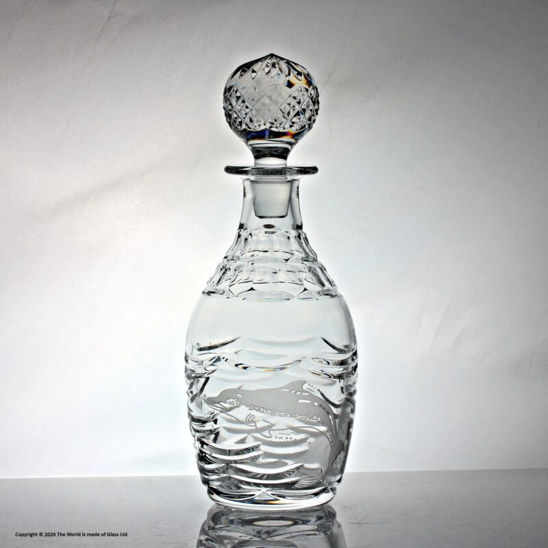 Wessex Crystal hand-decorated decanter & stopper