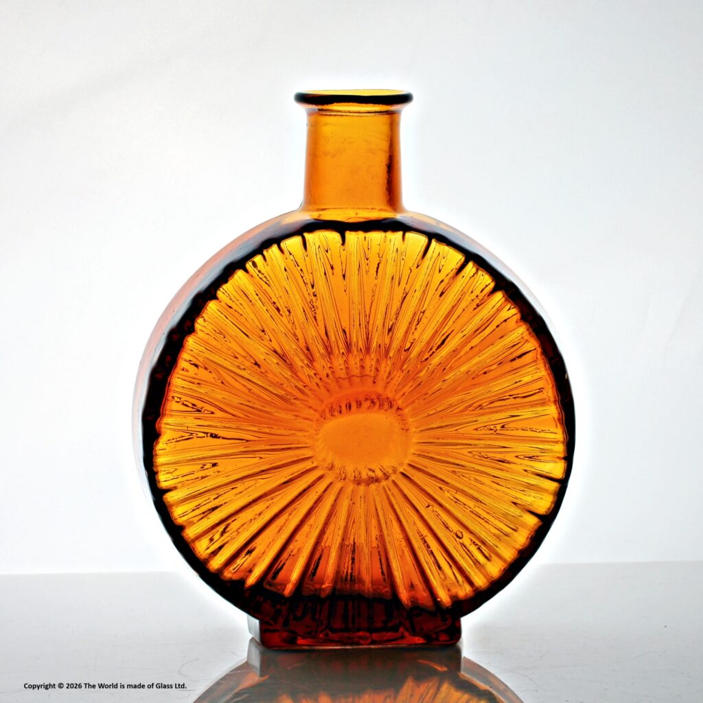Empoli tall Sunburst vase, amber