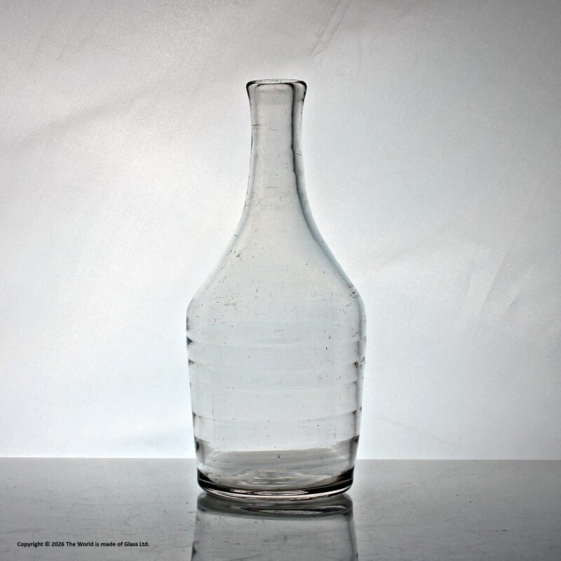 Georgian rare shoulder carafe or decanter with five Lynn rings