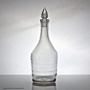 Georgian rare shoulder carafe or decanter with five Lynn rings