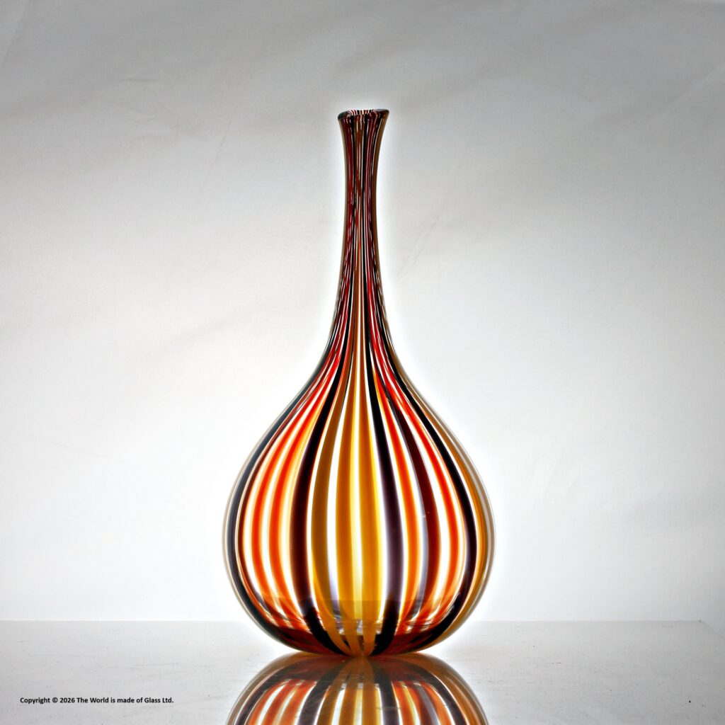 Mike Hunter for Twists Studio, tall studio glass a canne vase