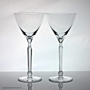 Pair of Lalique Clos Saint Odile pattern wine glasses