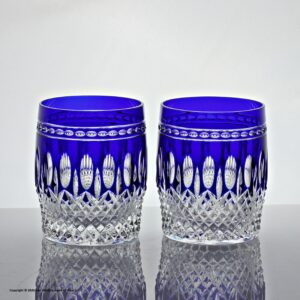 Pair of Waterford Crystal Clarendon Cobalt tumblers