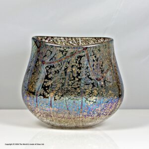 Norman Stuart Clarke iridescent studio glass bowl