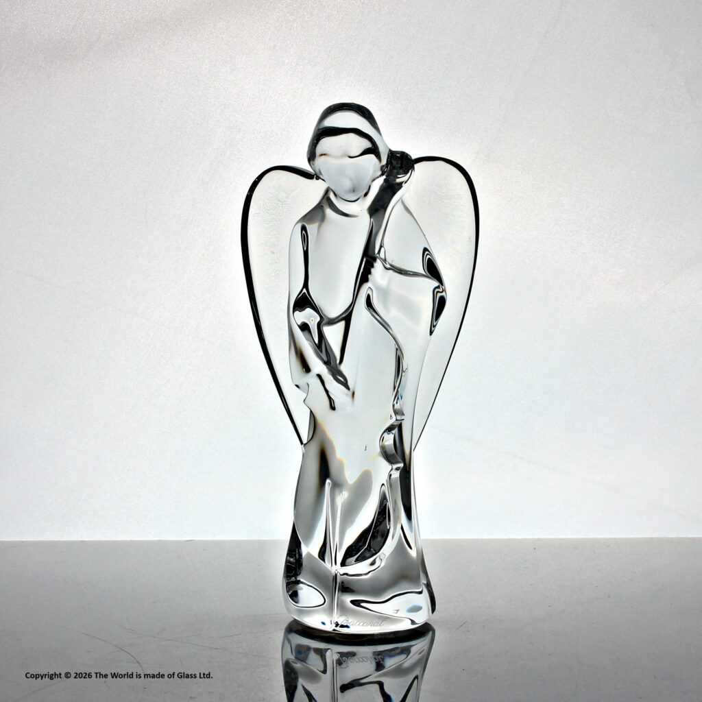Baccarat lead crystal Angel figurine with cello