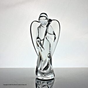 Baccarat lead crystal Angel figurine with cello