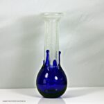 Pavel Jesek for Skrdlovice, blue and clear studio glass vase