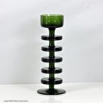 Ronald Stennett-Willson for Wedgwood Glass, Sheringham candlestick, five ring, green