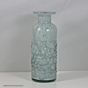 Mdina of Malta opaque randomly strapped glass vase