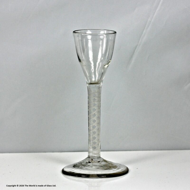 Georgian single series opaque twist wine glass