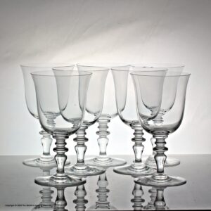 Set of seven Baccarat Provence pattern tall water goblets