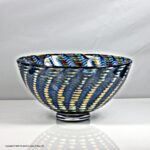 Bertil Vallien for Kosta Boda Peacock glass bowl