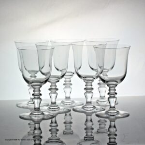 Set of seven Baccarat Provence claret glasses