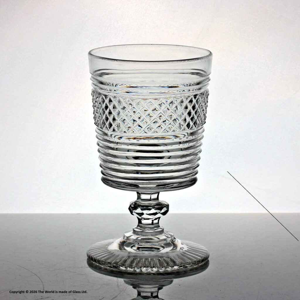 Georgian/Regency cut glass bucket bowl rummer
